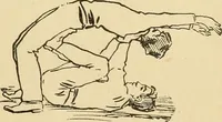 An illustration from How to, a book of tumbling, tricks, pyramids and games; (1899)
