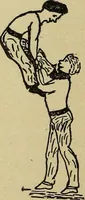 An illustration from How to, a book of tumbling, tricks, pyramids and games; (1899)