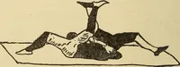 An illustration from How to, a book of tumbling, tricks, pyramids and games; (1899)
