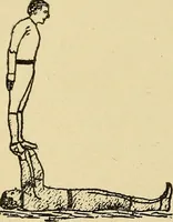An illustration from How to, a book of tumbling, tricks, pyramids and games; (1899)
