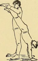 An illustration from How to, a book of tumbling, tricks, pyramids and games; (1899)