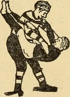 An illustration from How to, a book of tumbling, tricks, pyramids and games; (1899)