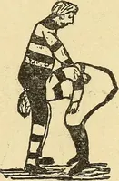 An illustration from How to, a book of tumbling, tricks, pyramids and games; (1899)