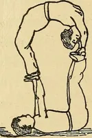 An illustration from How to, a book of tumbling, tricks, pyramids and games; (1899)