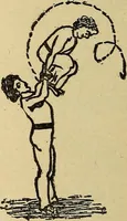 An illustration from How to, a book of tumbling, tricks, pyramids and games; (1899)