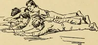 An illustration from How to, a book of tumbling, tricks, pyramids and games; (1899)