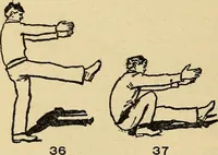 An illustration from How to, a book of tumbling, tricks, pyramids and games; (1899)