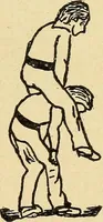 An illustration from How to, a book of tumbling, tricks, pyramids and games; (1899)