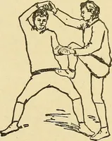 An illustration from How to, a book of tumbling, tricks, pyramids and games; (1899)