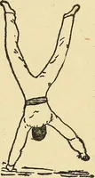 An illustration from How to, a book of tumbling, tricks, pyramids and games; (1899)