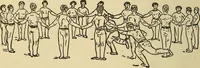 An illustration from How to, a book of tumbling, tricks, pyramids and games; (1899)