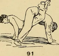 An illustration from How to, a book of tumbling, tricks, pyramids and games; (1899)