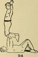 An illustration from How to, a book of tumbling, tricks, pyramids and games; (1899)