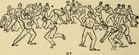 An illustration from How to, a book of tumbling, tricks, pyramids and games; (1899)