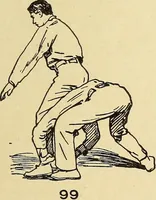 An illustration from How to, a book of tumbling, tricks, pyramids and games; (1899)