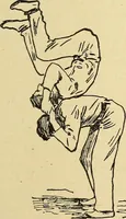 An illustration from How to, a book of tumbling, tricks, pyramids and games; (1899)