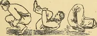 An illustration from How to, a book of tumbling, tricks, pyramids and games; (1899)