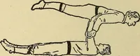 An illustration from How to, a book of tumbling, tricks, pyramids and games; (1899)