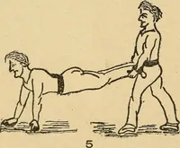 An illustration from How to, a book of tumbling, tricks, pyramids and games; (1899)