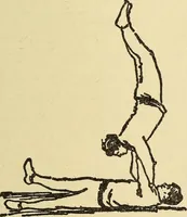An illustration from How to, a book of tumbling, tricks, pyramids and games; (1899)
