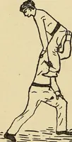 An illustration from How to, a book of tumbling, tricks, pyramids and games; (1899)