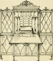 An illustration from How to know period styles in furniture; a brief history of furniture from the days of ancient Egypt to the present time, illustrated with over 300 typical examples and a brief description of each period (1913)