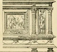 An illustration from How to know period styles in furniture; a brief history of furniture from the days of ancient Egypt to the present time, illustrated with over 300 typical examples and a brief description of each period (1913)