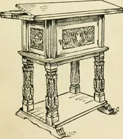 An illustration from How to know period styles in furniture; a brief history of furniture from the days of ancient Egypt to the present time, illustrated with over 300 typical examples and a brief description of each period (1913)