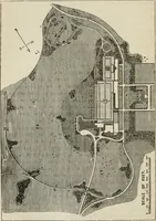 An illustration from How to lay out a garden : intended as a general guide in choosing, forming, or improving an estate, (from a quarter of an acre to a hundred acres in extent) with reference to both design and execution (1860)