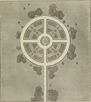 An illustration from How to lay out a garden : intended as a general guide in choosing, forming, or improving an estate, (from a quarter of an acre to a hundred acres in extent) with reference to both design and execution (1860)