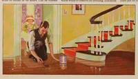 An illustration from How to paint : how to Jap-a-lac, how to varnish, how to have colorful furniture, walls, color schemes : the Glidden Company (1930)