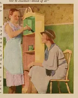An illustration from How to paint : how to Jap-a-lac, how to varnish, how to have colorful furniture, walls, color schemes : the Glidden Company (1930)