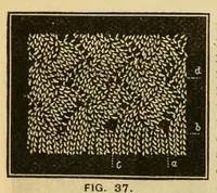 An illustration from How to use Florence knitting silk .. (1885)