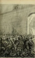 An illustration from Hugo de Groots Nederlandtsche jaerboeken en historien : sedert het jaer MDLV tot het jaer MDCIX : met De belegering der stadt Grol en den aenkleven des jaers MDCXXVII, als ook Het tractaet van de Batavische nu Hollandtsche Republyk, en De vrye zeevaert : met aenteeckeningen, voorts met het leven des schrijvers, twee volkomen registers, en veele koopere platen verciert (1681)