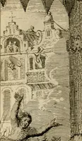 An illustration from Hugo de Groots Nederlandtsche jaerboeken en historien : sedert het jaer MDLV tot het jaer MDCIX : met De belegering der stadt Grol en den aenkleven des jaers MDCXXVII, als ook Het tractaet van de Batavische nu Hollandtsche Republyk, en De vrye zeevaert : met aenteeckeningen, voorts met het leven des schrijvers, twee volkomen registers, en veele koopere platen verciert (1681)