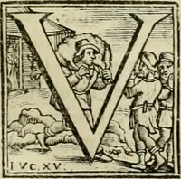 An illustration from Hugo de Groots Nederlandtsche jaerboeken en historien : sedert het jaer MDLV tot het jaer MDCIX : met De belegering der stadt Grol en den aenkleven des jaers MDCXXVII, als ook Het tractaet van de Batavische nu Hollandtsche Republyk, en De vrye zeevaert : met aenteeckeningen, voorts met het leven des schrijvers, twee volkomen registers, en veele koopere platen verciert (1681)
