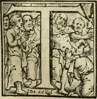 An illustration from Hugo de Groots Nederlandtsche jaerboeken en historien : sedert het jaer MDLV tot het jaer MDCIX : met De belegering der stadt Grol en den aenkleven des jaers MDCXXVII, als ook Het tractaet van de Batavische nu Hollandtsche Republyk, en De vrye zeevaert : met aenteeckeningen, voorts met het leven des schrijvers, twee volkomen registers, en veele koopere platen verciert (1681)