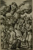 An illustration from Humanae salutis monumenta (1581)