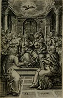 An illustration from Humanae salutis monumenta (1581)