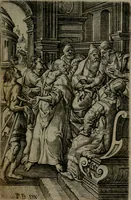 An illustration from Humanae salutis monumenta (1581)