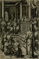 An illustration from Humanae salutis monumenta (1581)