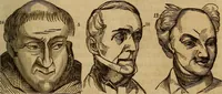 An illustration from Human science, or, Phrenology : its principles, proofs, faculties, organs, temperaments, combinations, conditions, teachings, philosophies, etc., etc. : as applied to health, its values, laws, functions, organs, means, preservation, restoration, etc. : mental philosophy, human and self improvement, civilization, home, country, commerce, rights, duties, ethics, etc. : God, His existence, attributes, laws, worship, natural theology, etc. : immortality, its evidences, conditions, relations to time, rewards, punishments, sin, faith, prayer, etc. : intellect, memory, juvenile and self education, literature, mental discipline, the senses, sciences, arts, avocations, a perfect life, etc., etc., etc. (1873)