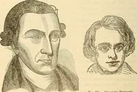 An illustration from Human science or phrenology. Its principles, proofs, faculties, organs, temperaments, combinations, conditions, teachings, philosophies, etc., etc. as applied to health. Its value, laws, functions, organs, means, preservation, restoration, etc. Mental philosophy, human and self improvement, civilization, home country, commerce rights, duties, ethics, etc. God, His existence, attributes, laws, worship, natural theology, etc. Immortality, its evidences, conditions, relations to time, rewards, punishments, sin, faith, prayer, etc. Intellect, memory, juvenile and self education, literature, mental discipline, the senses, sciences, arts, avocations, a perfect life, etc., etc (1880)