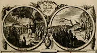 Picture 68 of 112 from Hundert sinn- und lehr reiche Vergleichungs-Sonnette uber die Sonn- und Fest-Tags-Evangelien, ingleichen die Apostel-Geschichte : uber welchen zugleich zwey hundert aus dem Alten und Neuen Testament in Kupfer-Stich erbaulich vorgestellte Biblische Historien : nebst darauf zielenden Sinn-Bildern und darzu gehörigen Uber- und Unterschrifften befindlich (1721), leaf 142