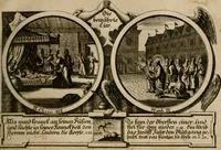 An illustration from Hundert sinn- und lehr reiche Vergleichungs-Sonnette uber die Sonn- und Fest-Tags-Evangelien, ingleichen die Apostel-Geschichte : uber welchen zugleich zwey hundert aus dem Alten und Neuen Testament in Kupfer-Stich erbaulich vorgestellte Biblische Historien : nebst darauf zielenden Sinn-Bildern und darzu gehörigen Uber- und Unterschrifften befindlich (1721)