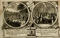 Picture 85 of 112 from Hundert sinn- und lehr reiche Vergleichungs-Sonnette uber die Sonn- und Fest-Tags-Evangelien, ingleichen die Apostel-Geschichte : uber welchen zugleich zwey hundert aus dem Alten und Neuen Testament in Kupfer-Stich erbaulich vorgestellte Biblische Historien : nebst darauf zielenden Sinn-Bildern und darzu gehörigen Uber- und Unterschrifften befindlich (1721), leaf 172