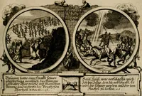 An illustration from Hundert sinn- und lehr reiche Vergleichungs-Sonnette uber die Sonn- und Fest-Tags-Evangelien, ingleichen die Apostel-Geschichte : uber welchen zugleich zwey hundert aus dem Alten und Neuen Testament in Kupfer-Stich erbaulich vorgestellte Biblische Historien : nebst darauf zielenden Sinn-Bildern und darzu gehörigen Uber- und Unterschrifften befindlich (1721)