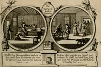 An illustration from Hundert sinn- und lehr reiche Vergleichungs-Sonnette uber die Sonn- und Fest-Tags-Evangelien, ingleichen die Apostel-Geschichte : uber welchen zugleich zwey hundert aus dem Alten und Neuen Testament in Kupfer-Stich erbaulich vorgestellte Biblische Historien : nebst darauf zielenden Sinn-Bildern und darzu gehörigen Uber- und Unterschrifften befindlich (1721)