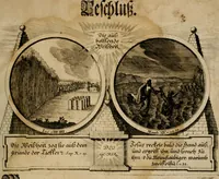 Picture 112 of 112 from Hundert sinn- und lehr reiche Vergleichungs-Sonnette uber die Sonn- und Fest-Tags-Evangelien, ingleichen die Apostel-Geschichte : uber welchen zugleich zwey hundert aus dem Alten und Neuen Testament in Kupfer-Stich erbaulich vorgestellte Biblische Historien : nebst darauf zielenden Sinn-Bildern und darzu gehörigen Uber- und Unterschrifften befindlich (1721), leaf 222