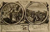 An illustration from Hundert sinn- und lehr reiche Vergleichungs-Sonnette uber die Sonn- und Fest-Tags-Evangelien, ingleichen die Apostel-Geschichte : uber welchen zugleich zwey hundert aus dem Alten und Neuen Testament in Kupfer-Stich erbaulich vorgestellte Biblische Historien : nebst darauf zielenden Sinn-Bildern und darzu gehörigen Uber- und Unterschrifften befindlich (1721)